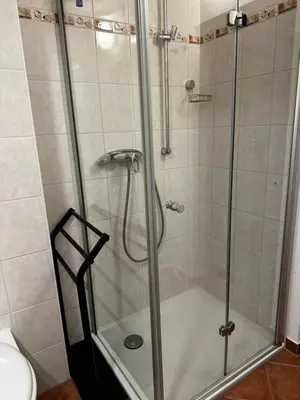 Ein Badezimmer in der Unterkunft Panoramablick - Ostrau