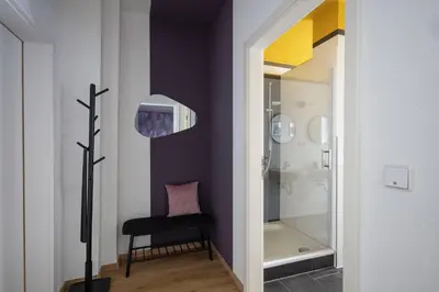 Ein Badezimmer in der Unterkunft Farb-Reich - Sauna, Netflix, Nespresso, Zentral