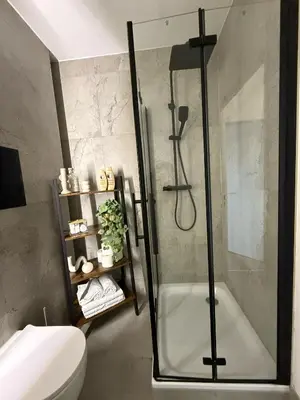 Ein Badezimmer in der Unterkunft Ferienwohnung Rida - Stilvoll übernachten