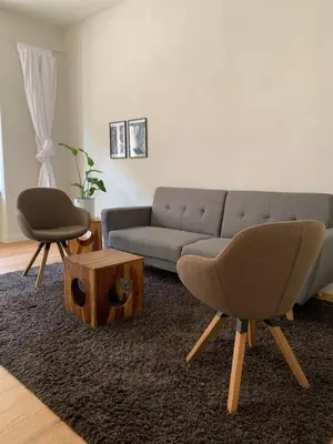 Ein Sitzbereich in der Unterkunft Cozy apartment