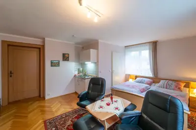 Ein Bett oder Betten in einem Zimmer der Unterkunft Ferienvilla Drechsler