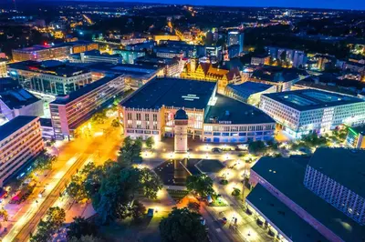 Ein allgemeiner Blick auf Chemnitz oder ein Stadtblick von der Ferienwohnung aus