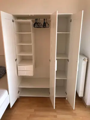 Grundriss der Unterkunft helle 1Raum Wohnung Apartment mit Balkon und Küche