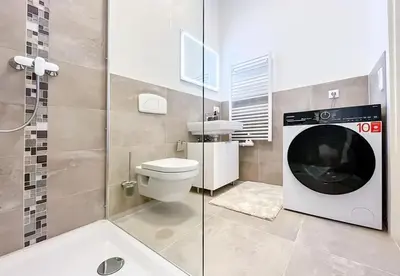 Ein Badezimmer in der Unterkunft Geräumige Stilvolle Wohnung - Ihr perfektes Zuhause