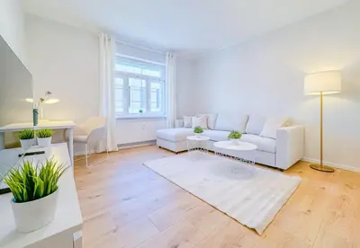 Ein Sitzbereich in der Unterkunft Geräumige Stilvolle Wohnung - Ihr perfektes Zuhause