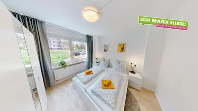 Grundriss der Unterkunft Praktisch eingerichtete Ferienwohnung, nur 5 Minuten bis zur Haltestelle Linie 5, WLAN