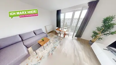 Ein Sitzbereich in der Unterkunft Ferienwohnung mit Weitblick, WLAN
