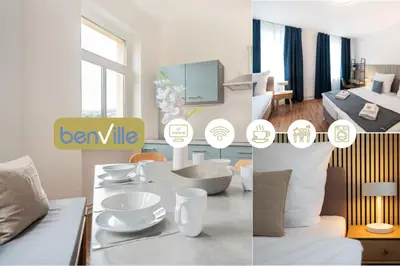 Ein Sitzbereich in der Unterkunft Benville Freital - 2 Schlafzimmer - Wohnküche - WLAN