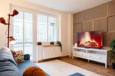 TV/Unterhaltungsangebot in der Unterkunft Atelierwohnung am Stadtpark