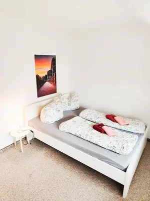Ein Bett oder Betten in einem Zimmer der Unterkunft L7 - Urlaubsmagie - Kleine Wohnung am Wanderweg