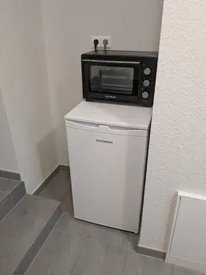 Küche/Küchenzeile in der Unterkunft Ferienwohnung Sydom