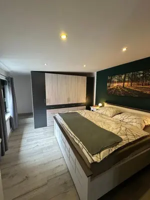 Ein Bett oder Betten in einem Zimmer der Unterkunft Burgblick am Malerweg