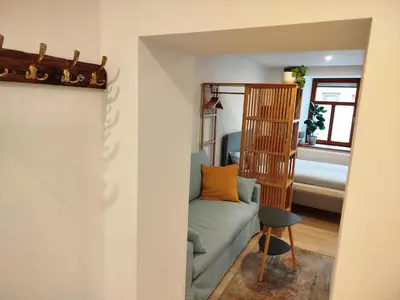 Ein Sitzbereich in der Unterkunft Angernest, Ferienwohnung in Kamenz