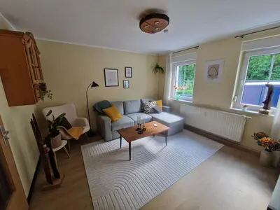Ein Sitzbereich in der Unterkunft Ferienwohnung Christoph