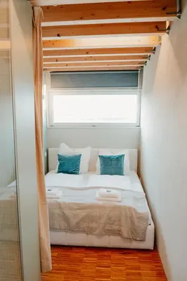 Ein Bett oder Betten in einem Zimmer der Unterkunft Penthouse Deluxe I Dachterrasse I Parkplatz