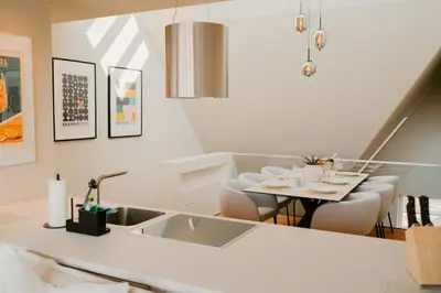 Ein Sitzbereich in der Unterkunft Penthouse Deluxe I Dachterrasse I Parkplatz