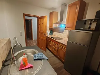 Küche/Küchenzeile in der Unterkunft Elbe Quartier Meissen TOP MONTEURUNTERKÜNFTE Wohnung 12