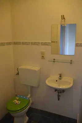 Ein Badezimmer in der Unterkunft Pension Altwahnsdorf