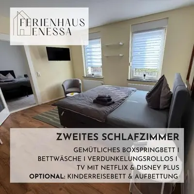 TV/Unterhaltungsangebot in der Unterkunft Ferienhaus Enessa