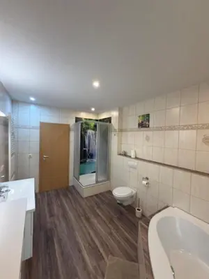 Ein Badezimmer in der Unterkunft Am Stadtrand