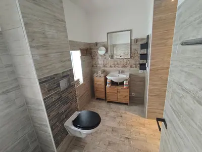 Ein Badezimmer in der Unterkunft Ferienwohnung im Herzen des Lausitzer Seenlandes