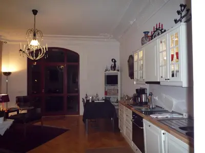 Küche/Küchenzeile in der Unterkunft Ferienwohnung Villa Fiedler