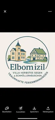 Ein Zertifikat, Auszeichnung, Logo oder anderes Dokument, das in der Unterkunft Charmante Ferienwohnung 1 im Schmöllerhäuschen ausgestellt ist