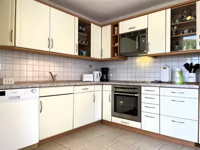 Küche/Küchenzeile in der Unterkunft Gästehaus Seenland