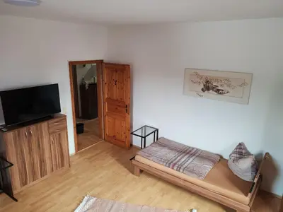 TV/Unterhaltungsangebot in der Unterkunft Elbe Quartier Meißen Wohnung 13
