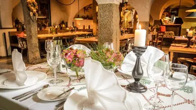 Getränke in der Unterkunft Akzent Hotel Goldner Hirsch