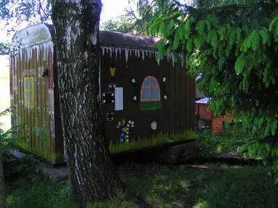 Ein Garten an der Unterkunft Landhaus Sorgenfrei obere Etage
