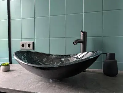 Ein Badezimmer in der Unterkunft König - Ferienwohnung Waldheim
