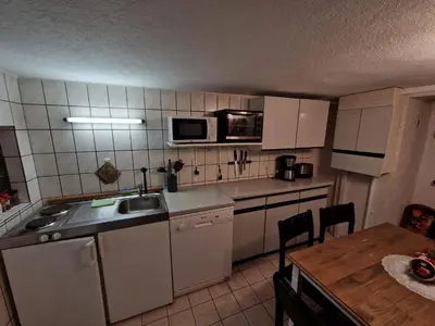Küche/Küchenzeile in der Unterkunft Ferienwohnung Helma Richter