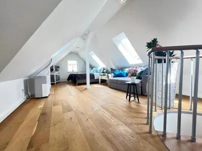 Ein Sitzbereich in der Unterkunft Charmantes Hinterhaus mit Terrasse - zentrale Lage