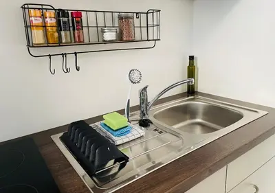 Küche/Küchenzeile in der Unterkunft Altstadt Apartment Pirna 4 Personen Küche Netflix Top Location