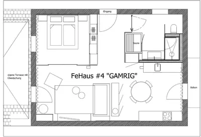 Grundriss der Unterkunft Ferienhaus #4 Gamrig