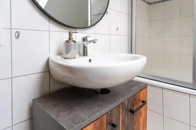 Ein Badezimmer in der Unterkunft Ferienwohnung Cordula