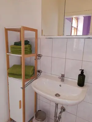 Ein Badezimmer in der Unterkunft Schloss Ruhethal