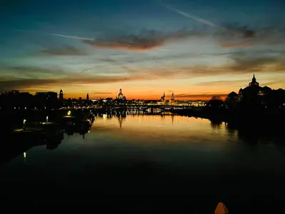 Blick auf einen Fluss in der Nähe der Ferienwohnung
