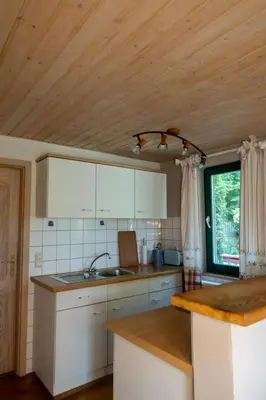 Küche/Küchenzeile in der Unterkunft Waldhaus im Erzgebirge