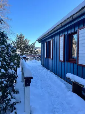 Waldhaus im Erzgebirge im Winter