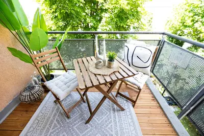 Ein Balkon oder eine Terrasse in der Unterkunft StayTime - Leaf Studio