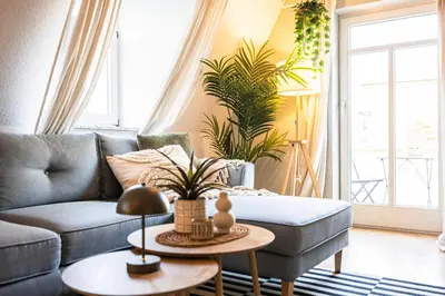 Ein Sitzbereich in der Unterkunft StayTime - Nordic Loft