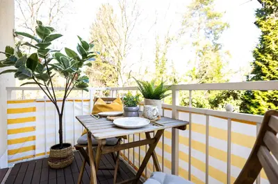 Ein Balkon oder eine Terrasse in der Unterkunft StayTime - Honey Base