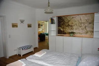 Ein Bett oder Betten in einem Zimmer der Unterkunft Beim Stadttor
