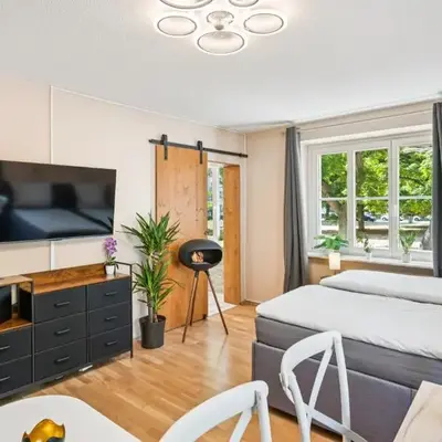 DresdenStay Nähe Elbepark 2 Schlafzimmer Kamin PS4