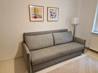 Ein Sitzbereich in der Unterkunft Moderne Ferienwohnung in Pirna