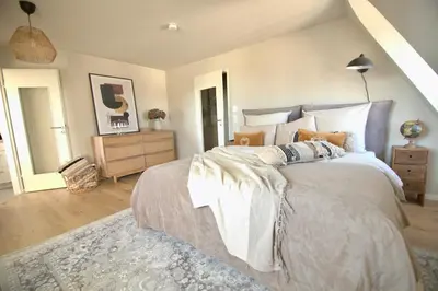 Ein Bett oder Betten in einem Zimmer der Unterkunft Cozy Stay for 2 in Dresden