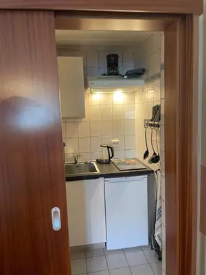 Küche/Küchenzeile in der Unterkunft Ferienwohnung An den Galgenteichen