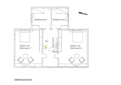 Grundriss der Unterkunft Ferienhaus Unter den Eschen